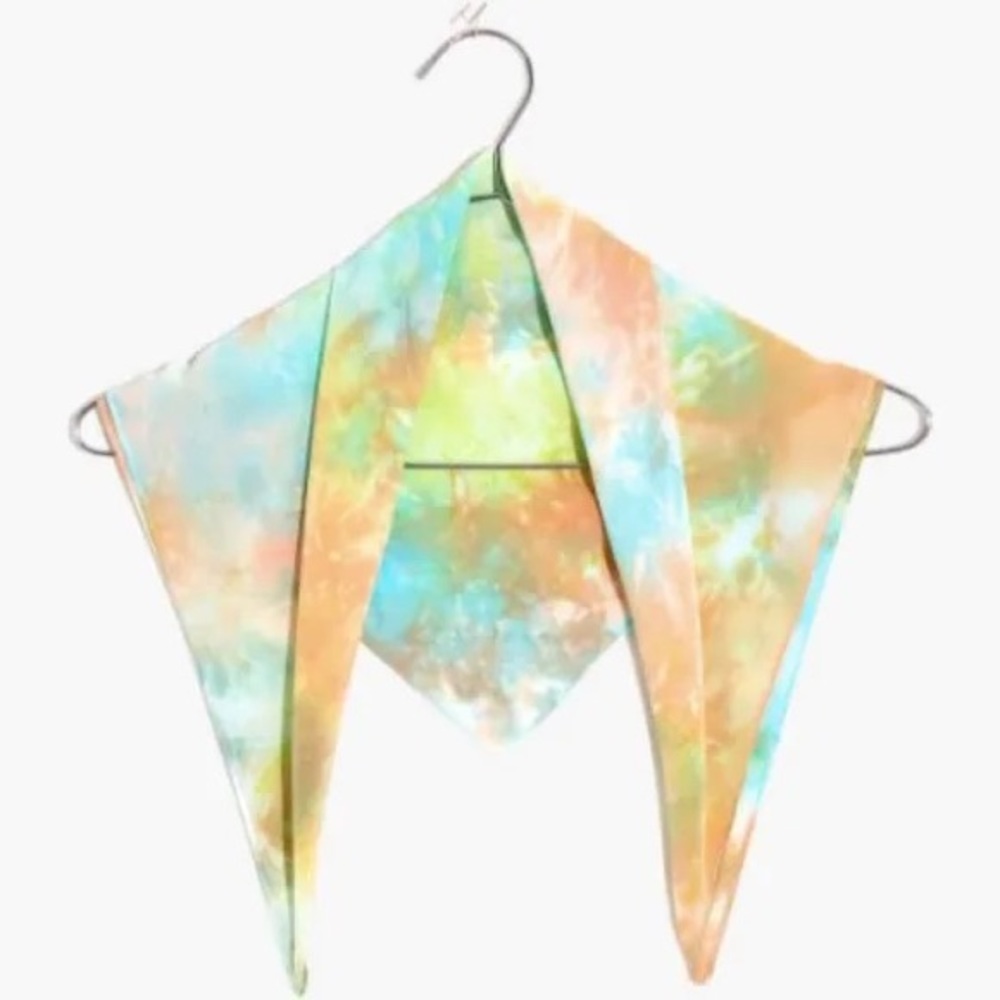 NEW Madewell Silk Tie-Dye Bandana Scarf New